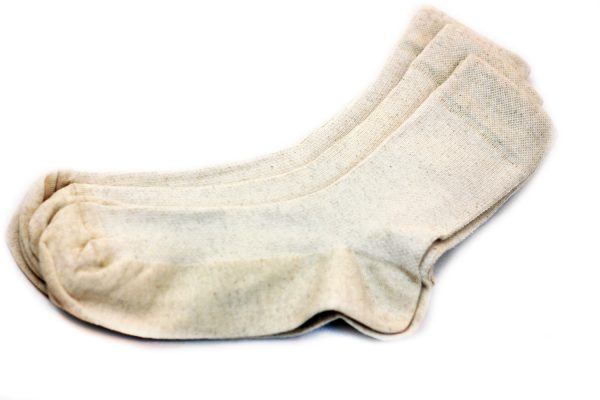 2420623445.jpg Quick-Dry Breathable Organic Natural Linen Athletic Mid-Calf Socks, Unisex